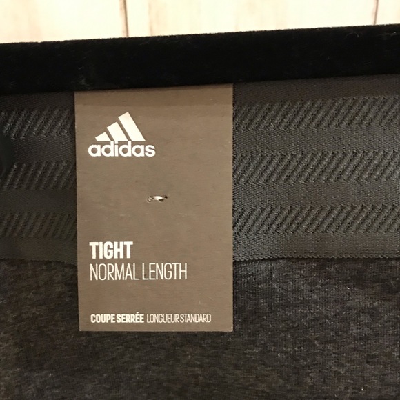 Adidas Normal Length Gray with Pink Stripes Tights - Picture 4 of 4